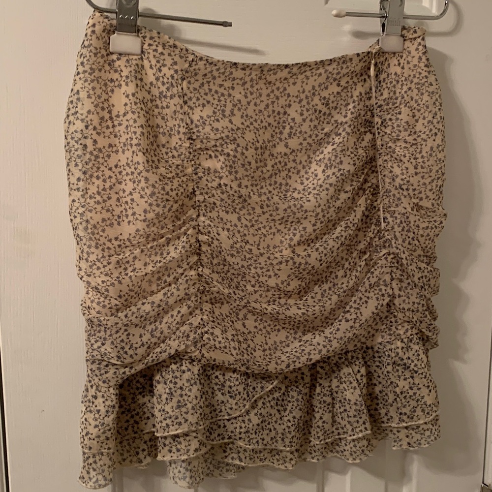 Chelsea & Violet Floral Print Ruffle Skirt